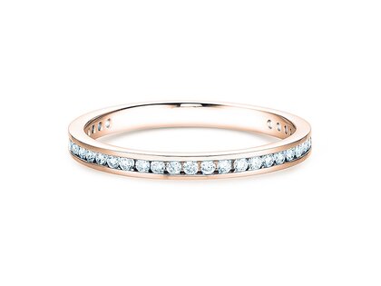 Anillo de compromiso Endless Love en 9K oro rosa con diamantes 0,33ct G/SI