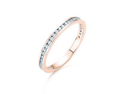 Anillo de compromiso Endless Love en 9K oro rosa con diamantes 0,33ct G/SI
