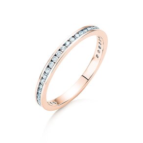 Anillo de compromiso Endless Love en 9K oro rosa con diamantes 0,33ct G/SI