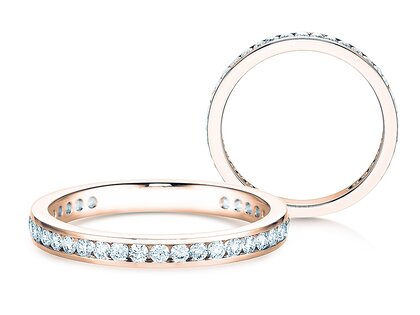 Anillo de compromiso Endless Love en 14K oro rosa con diamantes 0,50ct G/SI