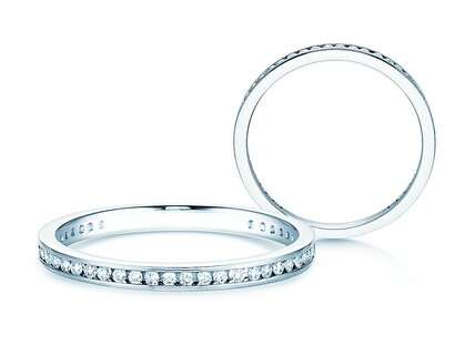 Anillo de compromiso Endless Love en 18K oro blanco con diamantes 0,20ct