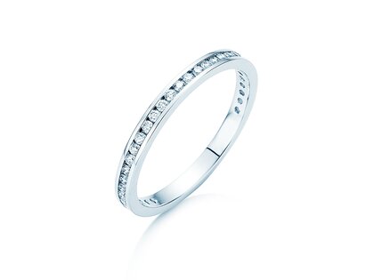 Anillo de compromiso Endless Love en 9K oro blanco con diamantes 0,33ct G/SI