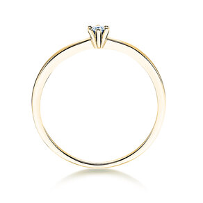 Anillo de compromiso Classic Petite en 14K oro amarillo con diamante 0,07ct G/SI