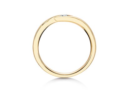 Anillo de compromiso Twist en 14K oro amarillo con diamante 0,20ct H/SI