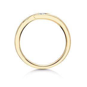 Anillo de compromiso Twist en 14K oro amarillo con diamante 0,20ct H/SI