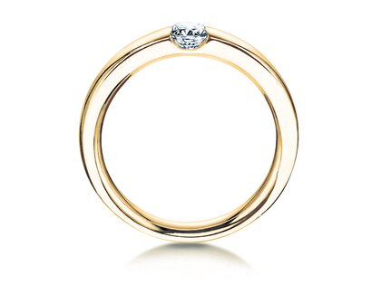 Anillo de compromiso Destiny en 14K oro amarillo con diamante 0,20ct H/SI