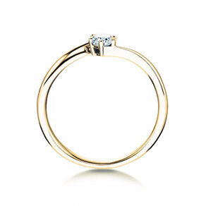Anillo de compromiso Devotion en 18K oro amarillo con diamante 0,10ct H/SI