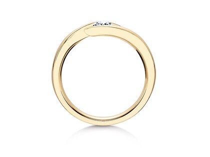 Anillo de compromiso Twist en 9K oro amarillo con diamante 0,30ct H/SI
