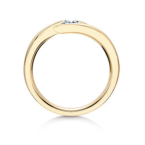 Anillo de compromiso Twist en 9K oro amarillo con diamante 0,30ct H/SI