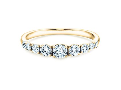 Anillo de compromiso 9 Diamonds en 14K oro amarillo con diamantes 0,43ct G/SI