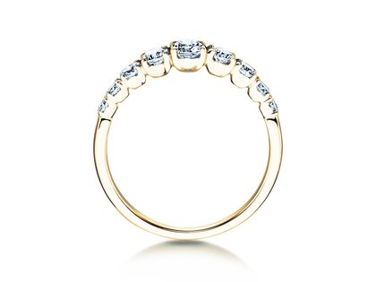 Anillo de compromiso 9 Diamonds en 14K oro amarillo con diamantes 0,43ct G/SI