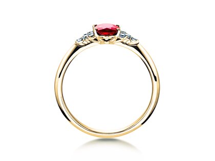 Anillo de compromiso Vivid en oro amarillo