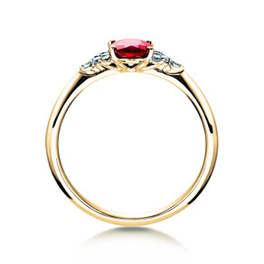 Anillo de compromiso Vivid en oro amarillo