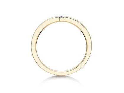 Anillo de compromiso Infinity en 14K oro amarillo con diamante 0,03ct H/SI