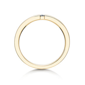 Anillo de compromiso Infinity en 14K oro amarillo con diamante 0,03ct H/SI