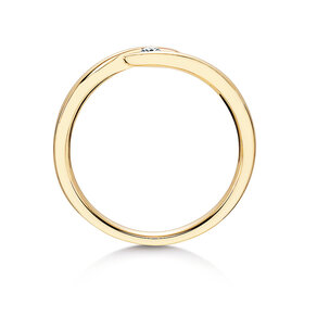 Anillo de compromiso Twist en 14K oro amarillo con diamante 0,05ct H/SI