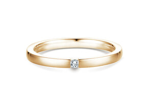 Anillo de compromiso Infinity en 14K oro amarillo con diamante 0,07ct H/SI