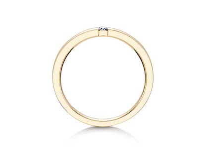 Anillo de compromiso Infinity en 14K oro amarillo con diamante 0,07ct H/SI