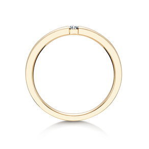 Anillo de compromiso Infinity en 14K oro amarillo con diamante 0,07ct H/SI