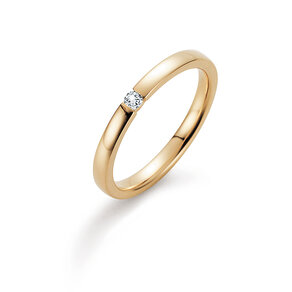 Anillo de compromiso Infinity en 14K oro amarillo con diamante 0,07ct H/SI