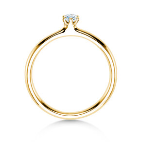 Anillo de compromiso Classic 6 en 18K oro amarillo con diamante 0,10ct H/SI