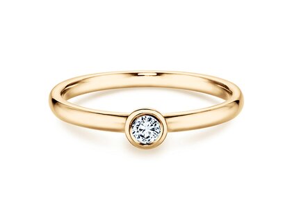 Anillo de compromiso Eternal en 14K oro amarillo con diamante 0,10ct H/SI