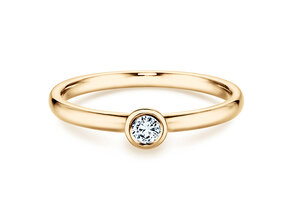 Anillo de compromiso Eternal en 14K oro amarillo con diamante 0,10ct H/SI