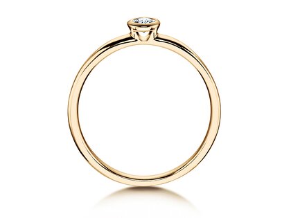 Anillo de compromiso Eternal en 14K oro amarillo con diamante 0,10ct H/SI
