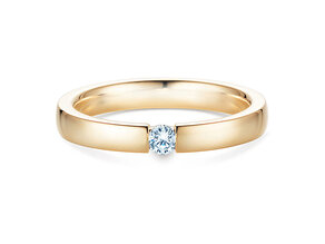 Anillo de compromiso Infinity en 18K oro amarillo con diamante 0,10ct H/SI
