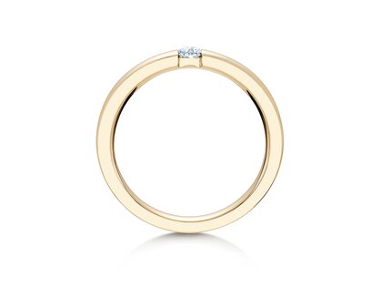 Anillo de compromiso Infinity en 18K oro amarillo con diamante 0,10ct H/SI