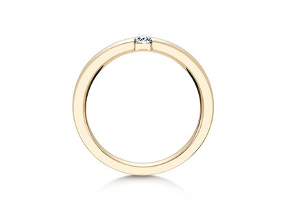 Anillo de compromiso Infinity en 14K oro amarillo con diamante 0,10ct H/SI