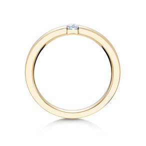 Anillo de compromiso Infinity en 18K oro amarillo con diamante 0,10ct H/SI