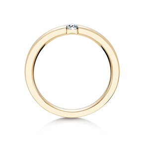 Anillo de compromiso Infinity en 14K oro amarillo con diamante 0,10ct H/SI