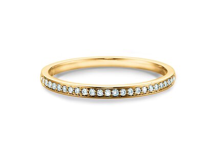 Anillo de compromiso Alliance-/Eternityring en 18K oro amarillo con diamantes 0,125ct G/SI