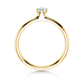 Anillo de compromiso Classic 6 en 14K oro amarillo con diamante 0,15ct H/SI