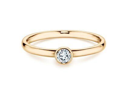 Anillo de compromiso Eternal en 14K oro amarillo con diamante 0,15ct H/SI