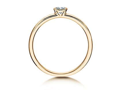 Anillo de compromiso Eternal en 14K oro amarillo con diamante 0,15ct H/SI