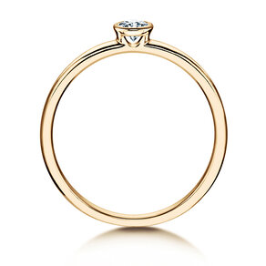 Anillo de compromiso Eternal en 14K oro amarillo con diamante 0,15ct H/SI
