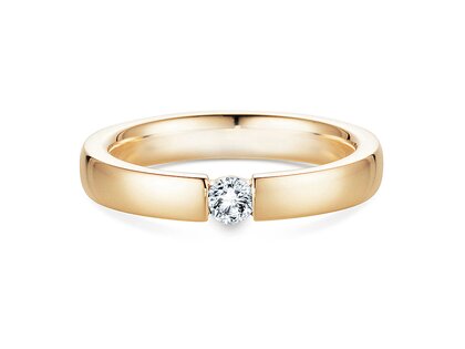 Anillo de compromiso Infinity en 14K oro amarillo con diamante 0,15ct H/SI