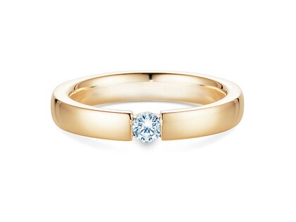 Anillo de compromiso Infinity en 14K oro amarillo con diamante 0,15ct H/SI