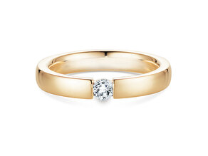Anillo de compromiso Infinity en 14K oro amarillo con diamante 0,15ct H/SI