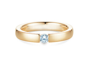 Anillo de compromiso Infinity en 14K oro amarillo con diamante 0,15ct H/SI