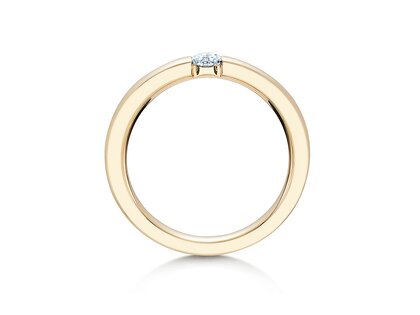 Anillo de compromiso Infinity en 14K oro amarillo con diamante 0,15ct H/SI