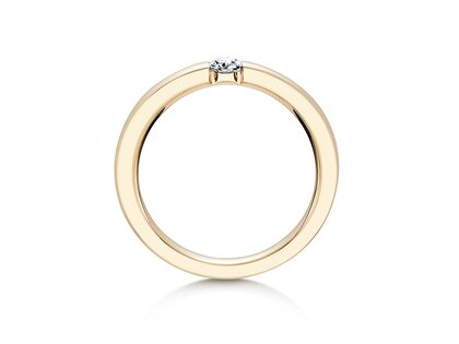 Anillo de compromiso Infinity en 14K oro amarillo con diamante 0,15ct H/SI