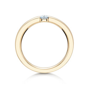 Anillo de compromiso Infinity en 14K oro amarillo con diamante 0,15ct H/SI