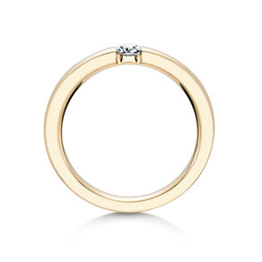 Anillo de compromiso Infinity en 14K oro amarillo con diamante 0,15ct H/SI