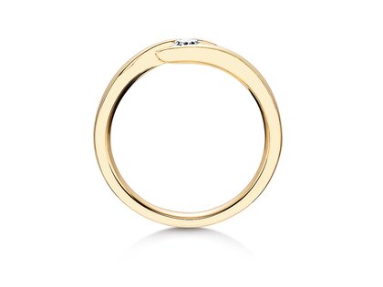 Anillo de compromiso Twist en 9K oro amarillo con diamante 0,15ct G/SI