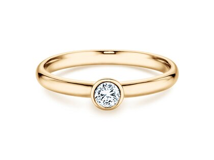 Anillo de compromiso Eternal en 14K oro amarillo con diamante 0,20ct H/SI