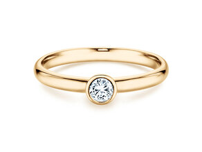 Anillo de compromiso Eternal en 14K oro amarillo con diamante 0,20ct H/SI