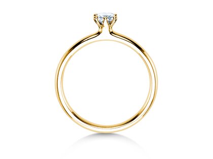 Anillo de compromiso Classic 6 en 18K oro amarillo con diamante 0,25ct D/IF
